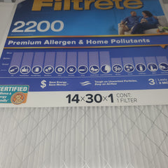3M pack of 4 14X30X1 Filtrete Premium Allergen & Home Pollutants Filters B2C1
