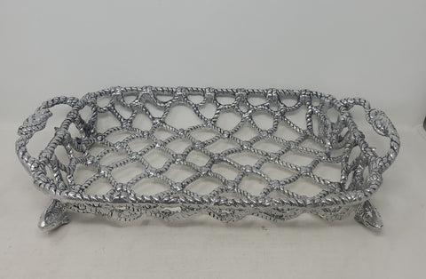 Arthur Court 3 Quart Casserole Pyrex Holder Fish Net Pattern GC2