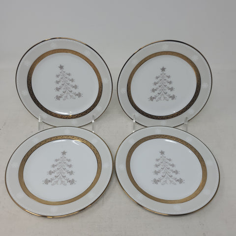 Set Of 4 Noritake Charlotta Gold Appetizer  Plates AP30