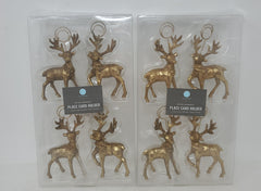 Set Of 2 Martha Stewart Reindeer Place Card Holders AP1