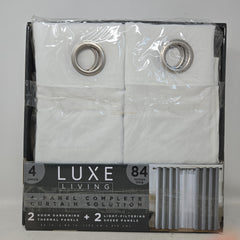 Luxe Living 4 Panel Complete Curtain Solution AP2