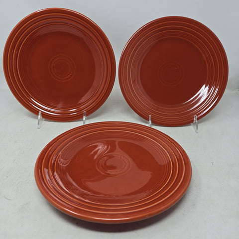 Set Of 3 Fiesta Paprika 9 Inch Luncheon Plates AP18