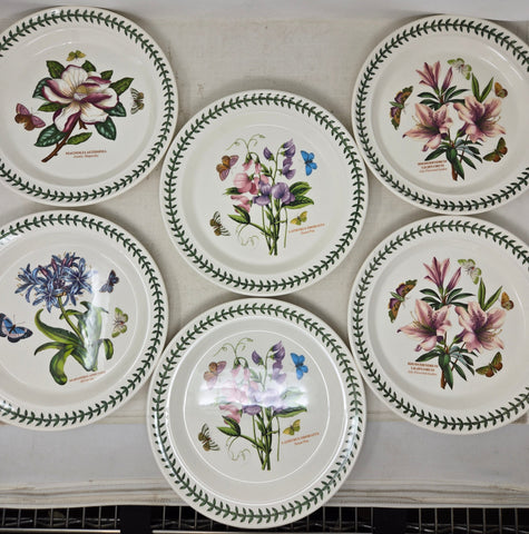 Set Of 6 Portmeirion Botaanic Garden 10.5in. Dinner Plates AP23