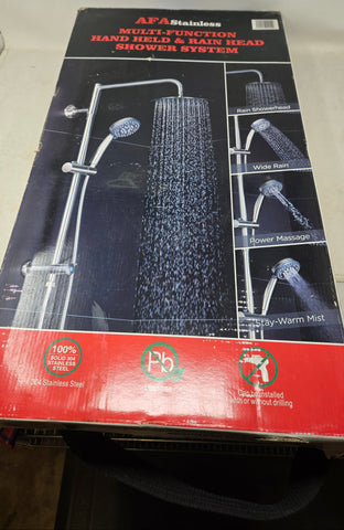 AFA Stainless Multi-function Hand Held & Rain Head Shower System B2C2