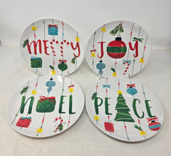 Set Of 4 American Atelier 8 Inch Holiday Plates B1