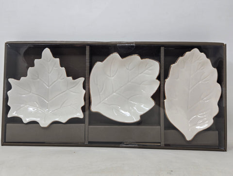Set of 3 Thirstystone Harvest Ceramic Appetizer Plates  B8