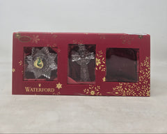 Set Of 2 Waterford Crystal 2017 Mini Ornaments B2