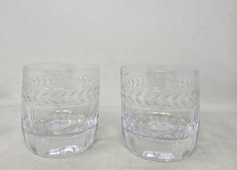 Set Of 2 Villeroy & Boch Miss Desiree 10.75oz Old Fashion Crystal Glasses AP53