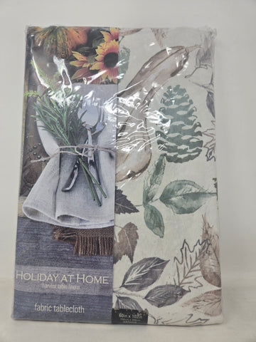 Holiday At Home Harvest Elrene Gourd Gathering  60x102 Oblong Tablecloth F2