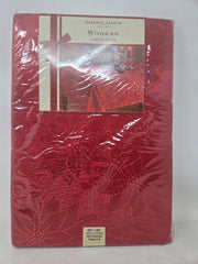 Bardwil Linens Winter Joy 60x84 Red Rectangle Tablecloth B9