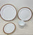 Set Of 4 Charter Club Grand Buffet Red Rim Place Setting B10