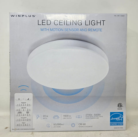 Winplus LED Ceiling Light With Motion Sensor And Remote B3C1