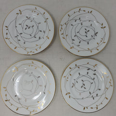 Set Of 4 Wedgewood Gilded Leaf 6' Plates GC2 Box 2