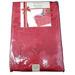 Bardwil Linens Winter Joy 60x102 Red Tablecloth B3