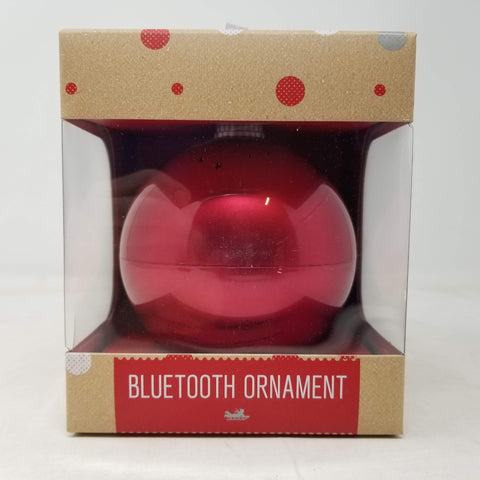 Holiday Lane Red Bluetooth Ornament Wireless Speaker B2