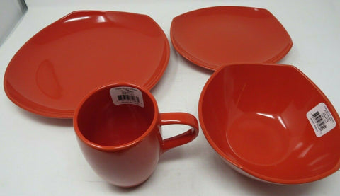 DANSK Classic Fjord 4-Piece Place Setting Chili Red  AP25