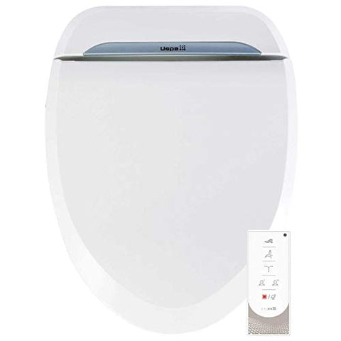 BioBidet USPA 6800U Adjustable Bidet Toilet Seat with Wireless Remote, Dual Nozzle, User Presets and Dryer, White, Elongated GC1