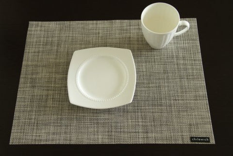 Chilewich Rect Mini Basketweave Tablemat-Gravel GC2