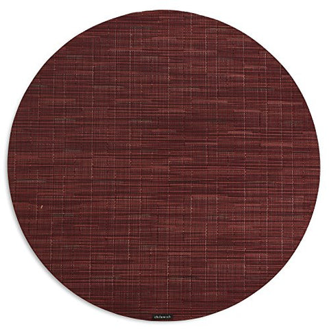 Bamboo Table Mat 15 Round-Cranberry GC2