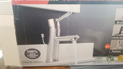Faucet stainless steel new with damaged carton ap45